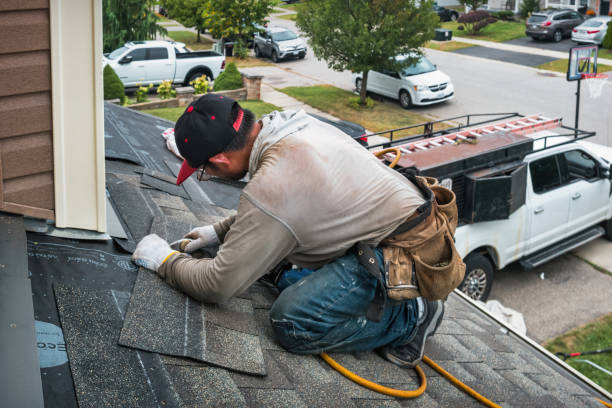 Professional Flat Roof Repair technician working in Fredonia, PA